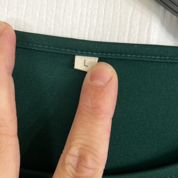 EUC Love2Mi Maternity Size Large 3/4 Sleeve Casual Green Maternity Top - Picture 6 of 8